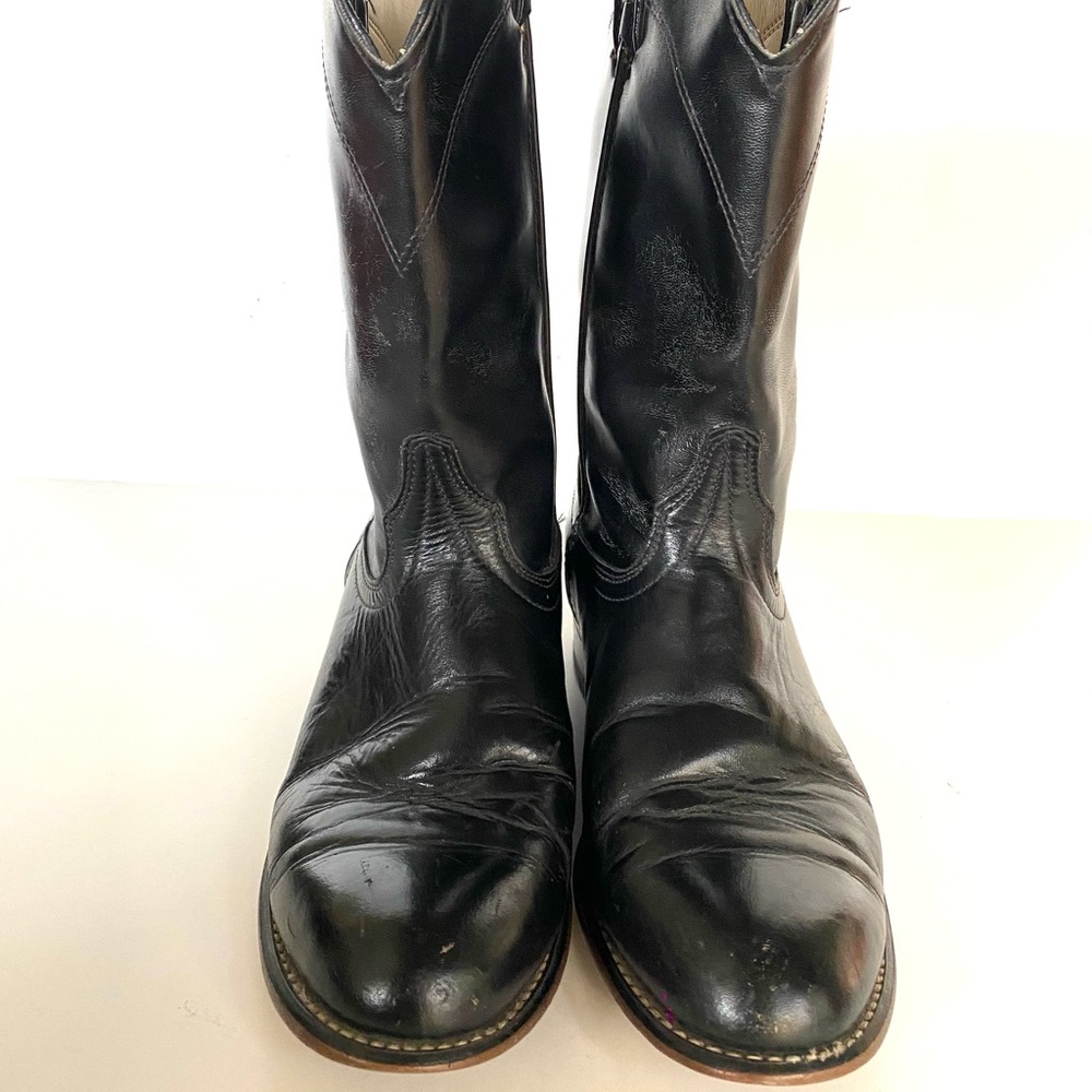LAREDO Ladies Vintage Black Leather Ropers - Picture 3 of 7